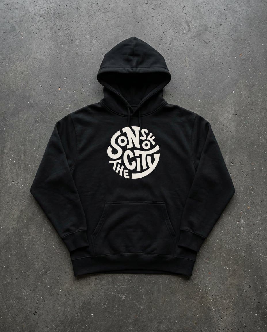 Logo Hoodie — Black — mock-up
