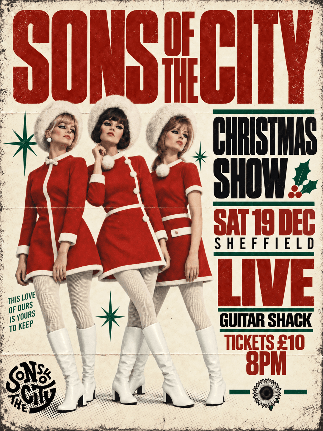 Poster for Sons of the City at Guitar Shack (Mary Street S1 4RT), Sheffield